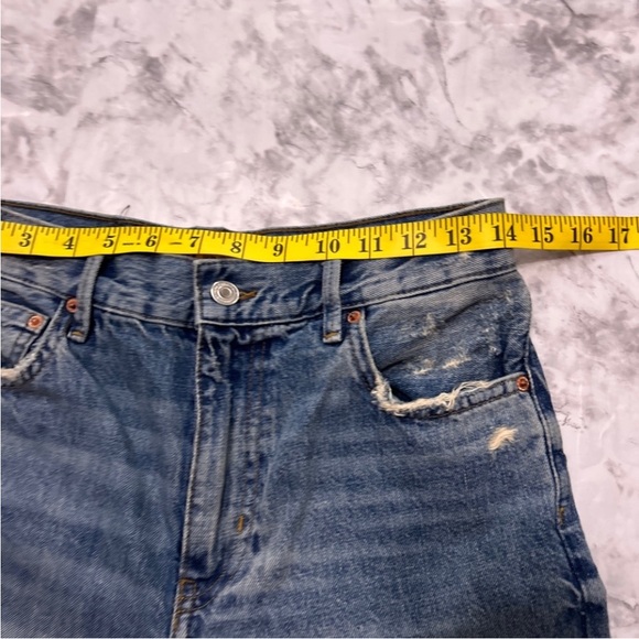 ZARA "The New Daddy" Jeans Wide Straight Leg High Waisted
Ripped Frayed Sz 2 16 - Picture 8 of 11